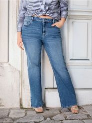 Jeansy bootcut PLUS SIZE - niebieski. Niebieskie jeansy damskie Sinsay, plus size. Za 59.99 zł.