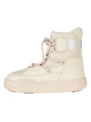 Moon Boot Botki "Park Sneaker Boot" w kolorze kremowym rozmiar: 40. Brązowe botki damskie Moon Boot, z materiału, bez obcasa, bez zapięcia. Za 484.31 zł.