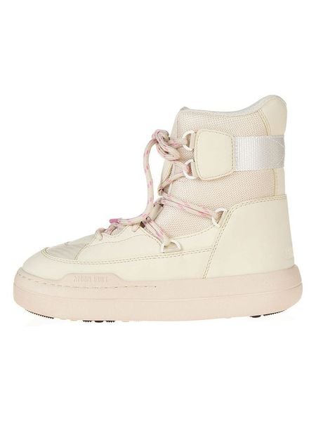 Moon Boot Botki "Park Sneaker Boot" w kolorze kremowym rozmiar: 38. Brązowe botki damskie Moon Boot, z materiału, bez obcasa, bez zapięcia. Za 318.37 zł.