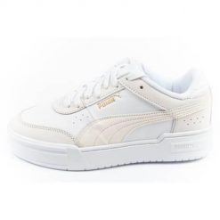 Buty do chodzenia damskie Puma 37987102. Białe obuwie sportowe damskie Puma, z materiału, bez zapięcia, trekkingowe. Za 179.00 zł.