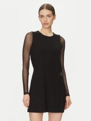 DKNY Sukienka koktajlowa DD4JBD29 Czarny Regular Fit. Czarne sukienki damskie DKNY, bez wzorów, z syntetyku, wizytowe, bez ramiączek. Za 409.99 zł.