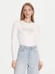Guess Sweter W5BR40 Z2NQ2 Écru Regular Fit. Swetry klasyczne damskie Guess, l, z wiskozy, bez kołnierzyka. Za 241.50 zł.