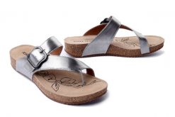 JOSEF SEIBEL 78577 38 030 Tonga 77 antik metallic, klapki japonki damskie. Szare klapki damskie Josef Seibel, bez wzorów, ze skóry, bez obcasa, bez zapięcia. Za 215.94 zł.
