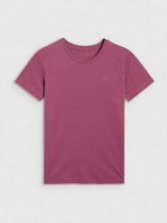 4F Koszulka w kolorze różowym rozmiar: XXL. Różowe bluzki damskie 4F, xxl, bez wzorów, z bawełny, bez kołnierzyka, bez ramiączek. Za 47.94 zł.