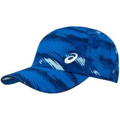 Czapka z daszkiem ASICS GRAPHIC PERFORMANCE CAP 3043A068-400. Niebieskie czapki z daszkiem damskie Asics, bez wzorów. Za 90.00 zł.