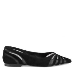 Baleriny Eva Minge. Czarne balerinki damskie Eva Minge, bez wzorów. Za 319.99 zł.