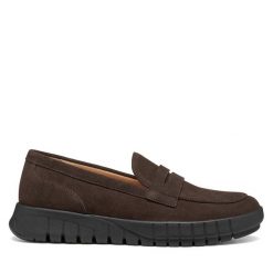 Mokasyny Geox. Brązowe mokasyny damskie Geox, bez obcasa. Za 449.99 zł.