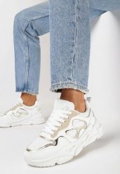 Białe Sneakersy na Grubej Podeszwie Pira. Białe obuwie sportowe damskie Born2be, bez zapięcia. Za 89.99 zł.