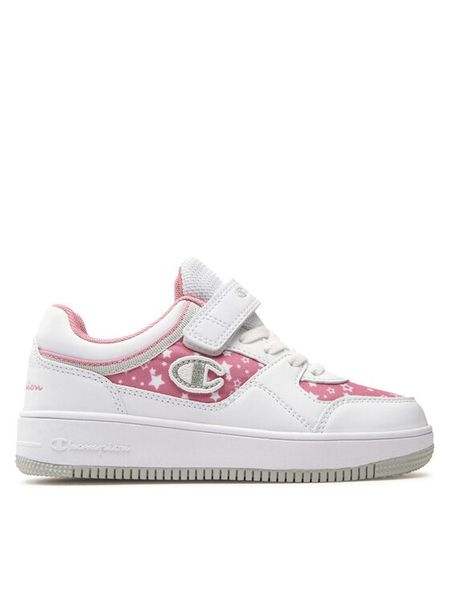 Champion Sneakersy Rebound Graphic S32688-CHA-WW006 Biały. Białe buty sportowe dziewczęce Champion, bez wzorów, ze skóry, bez zapięcia. Za 119.99 zł.