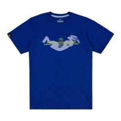 Koszulka MANTO Halftone. Niebieskie bluzki damskie MANTO, xl, bez wzorów, sportowe, bez kołnierzyka, bez ramiączek. Za 84.99 zł.