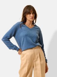 Just Cashmere Kaszmirowy sweter "Nora" w kolorze niebieskim rozmiar: S. Niebieskie swetry klasyczne damskie Just Cashmere, s, z kaszmiru, bez kołnierzyka. Za 354.10 zł.