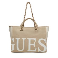 Torebka Guess. Brązowe shopper bag Guess, bez dodatków. Za 399.99 zł.