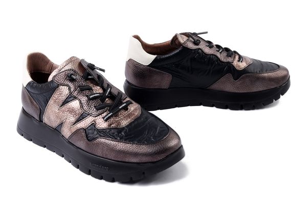 WONDERS A-2491 Elvin plomo, półbuty damskie. Czarne półbuty damskie Wonders, bez wzorów, z gumy, bez obcasa, bez zapięcia. Za 577.92 zł.