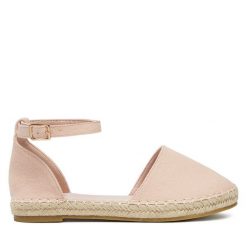 Espadryle DeeZee. Czerwone espadryle damskie DeeZee, bez wzorów, bez obcasa. Za 119.99 zł.