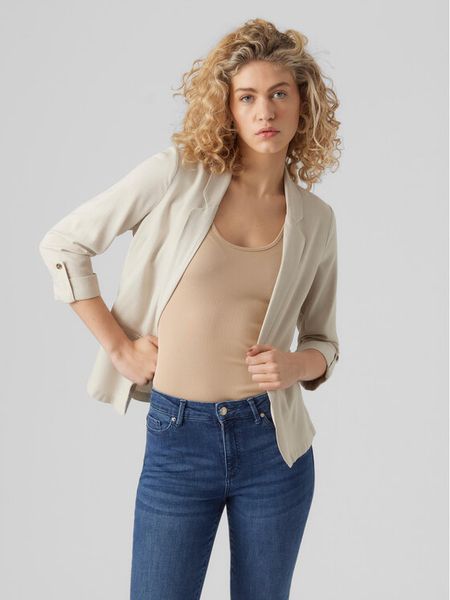 Vero Moda Marynarka Jesmilo 10279700 Szary Regular Fit. Szare marynarki i żakiety damskie Vero Moda, xs, bez wzorów, ze lnu. Za 179.99 zł.