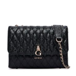 Torebka Guess. Czarne torebki wieczorowe damskie Guess, z aplikacjami, bez dodatków. Za 584.99 zł.