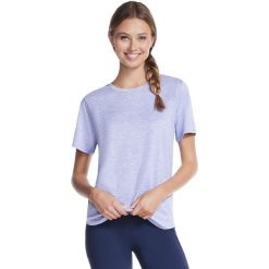 Koszulka Skechers GODRI SWIFT TEE, Kobiety. Niebieskie koszulki sportowe damskie Skechers, bez wzorów, z poliesteru, bez ramiączek. Za 190.00 zł.