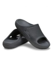 Crocs Klapki "Mellow Tide Recovery Slide" w kolorze szarym rozmiar: 46/47. Szare klapki damskie Crocs, bez wzorów, z otwartym noskiem, bez obcasa, bez zapięcia. Za 123.25 zł.