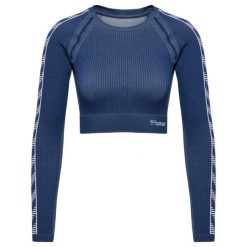 Damska koszulka z długim rękawem Hummel MT Blaze. Niebieskie bluzki damskie Hummel, l, bez wzorów, z materiału, sportowe, bez kołnierzyka, bez ramiączek. Za 167.00 zł.