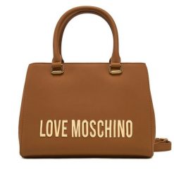 Torebka LOVE MOSCHINO. Brązowe kuferki damskie Love Moschino, bez wzorów, bez dodatków. Za 499.99 zł.