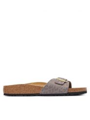 Birkenstock Klapki Madrid 1033186 Beżowy. Brązowe klapki damskie Birkenstock, bez wzorów, z syntetyku, bez obcasa, bez zapięcia. Za 359.99 zł.