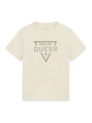 Guess Jeansy L6RA01 D58M2 Niebieski Straight Fit. Niebieskie jeansy dziewczęce Guess, z aplikacjami, z bawełny. Za 269.99 zł.