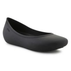 Buty Crocs Brooklyn Flat 209384-001 czarne. Czarne balerinki damskie bez wzorów, z materiału. Za 302.18 zł.