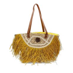 Żółta Torebka Damska Sca'Viola Elegancki Koszyk Boho. Żółte torebki klasyczne damskie Sca'viola, z materiału, bez dodatków. Za 249.00 zł.