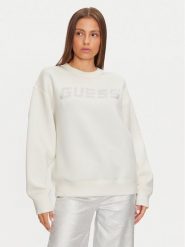 Guess Bluza V4BQ15 K7UW2 Beżowy Regular Fit. Brązowe bluzy damskie Guess, l, z aplikacjami, z wiskozy, bez kaptura. Za 289.99 zł.