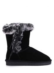 Gooce Skórzane kozaki zimowe "Alissa" w kolorze czarnym rozmiar: 40. Czarne kozaki damskie Gooce, na zimę, ze skóry, bez obcasa, bez zapięcia. Za 304.95 zł.