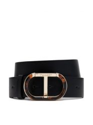 TWINSET Pasek Damski 251TA4440 Czarny. Czarne paski damskie Twinset, bez wzorów, ze skóry. Za 249.99 zł.