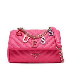 Torebka Guess. Czerwone listonoszki damskie Guess, z aplikacjami, bez dodatków. Za 219.99 zł.