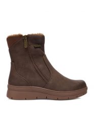 Go Soft Botki CEO-INES WS5921-03 Brązowy. Brązowe botki damskie GO SOFT, z materiału, bez obcasa, na płaskiej podeszwie, bez zapięcia. Za 199.99 zł.