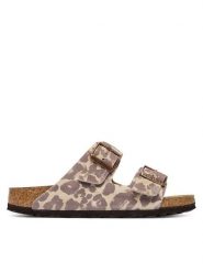 Birkenstock Klapki Arizona Print 1033330 Brązowy jasny. Brązowe klapki damskie Birkenstock, bez wzorów, ze skóry, bez obcasa, bez zapięcia. Za 534.99 zł.