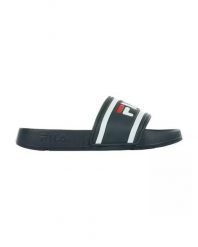 Klapki damskie Fila Morro Bay Slipper. Niebieskie klapki damskie Fila, bez wzorów, z materiału, bez obcasa, bez zapięcia. Za 110.68 zł.
