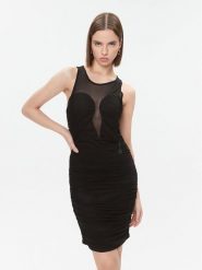 Fracomina Sukienka koktajlowa FQ23WD1005W52901 Czarny Slim Fit. Czarne sukienki damskie Fracomina, bez wzorów, z syntetyku, wizytowe, bez ramiączek. Za 379.99 zł.