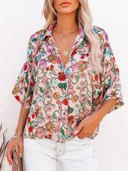 Milan Kiss Bluzka w kolorze różowym ze wzorem rozmiar: XL. Różowe bluzki damskie Milan Kiss, xl, bez wzorów, bez kołnierzyka, bez ramiączek. Za 139.95 zł.