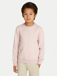 Calvin Klein Jeans Bluza Mono Mini Badge IU0IU00570 Różowy Regular Fit. Czerwone bluzy dziewczęce Calvin Klein Jeans, bez wzorów, z bawełny, bez ramiączek, bez kaptura. Za 169.99 zł.