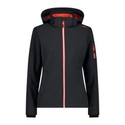 Kurtka damska turystyczna CMP 39A5006. Czarne kurtki damskie CMP, xl, bez wzorów, bez kaptura. W wyprzedaży za 314.99 zł.