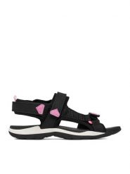 Roxy Sandały CEO-CS8126-01 Czarny. Czarne sandały dziewczęce Roxy, z materiału, bez obcasa, bez zapięcia. Za 129.99 zł.