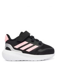 Adidas Sneakersy Runfalcon 5 JQ4882 Czarny. Czarne buty sportowe dziewczęce Adidas, z materiału, bez zapięcia. Za 149.99 zł.
