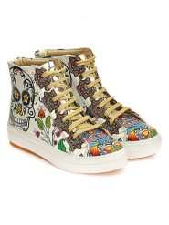 Goby Sneakersy w kolorze białym ze wzorem rozmiar: 38. Białe obuwie sportowe damskie Goby, z materiału, za kostkę, bez zapięcia. Za 217.99 zł.