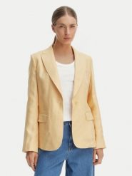 Weekend Max Mara Marynarka Nalut 2615041072 Żółty Regular Fit. Żółte marynarki i żakiety damskie Weekend Max Mara, bez wzorów, ze lnu. Za 1,789.00 zł.
