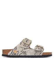 Birkenstock Klapki Arizona Print 1033065 Beżowy jasny. Brązowe klapki damskie Birkenstock, bez wzorów, ze skóry, bez obcasa, bez zapięcia. Za 629.99 zł.