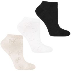 Skarpetki Damskie Moraj Mix Kolor 3 Pary. Brązowe skarpetki damskie Moraj, bez wzorów, z bawełny. Za 29.99 zł.