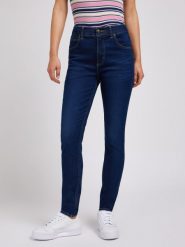 LEE DAMSKIE SPODNIE JEANSOWE ULC SKINNY DEEPEST DARK 112351235 L35V016198. Rurki damskie Lee, bez wzorów, z jeansu. Za 199.99 zł.