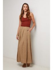 Lin Passion Lniana spódnica w kolorze karmelowym rozmiar: 36/38. Brązowe spódnice damskie Lin Passion, bez wzorów, ze lnu, klasyczne, maxi. Za 165.99 zł.