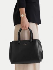 GINO ROSSI Torebka C-KY260 Czarny. Czarne torebki klasyczne damskie Gino Rossi, z materiału, bez dodatków. Za 279.99 zł.