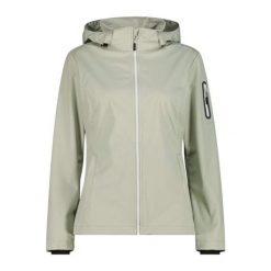 Kurtka softshell damska CMP 39A5016 Zip Hood. Zielone kurtki damskie CMP, l, bez wzorów, z materiału, z kapturem. Za 368.00 zł.