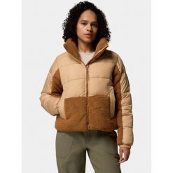 Kurtka Przejściowa Damska Columbia Leadbetter Point II Sherpa Hybrid. Brązowe kurtki sportowe damskie Columbia, bez wzorów, bez kaptura. Za 649.00 zł.